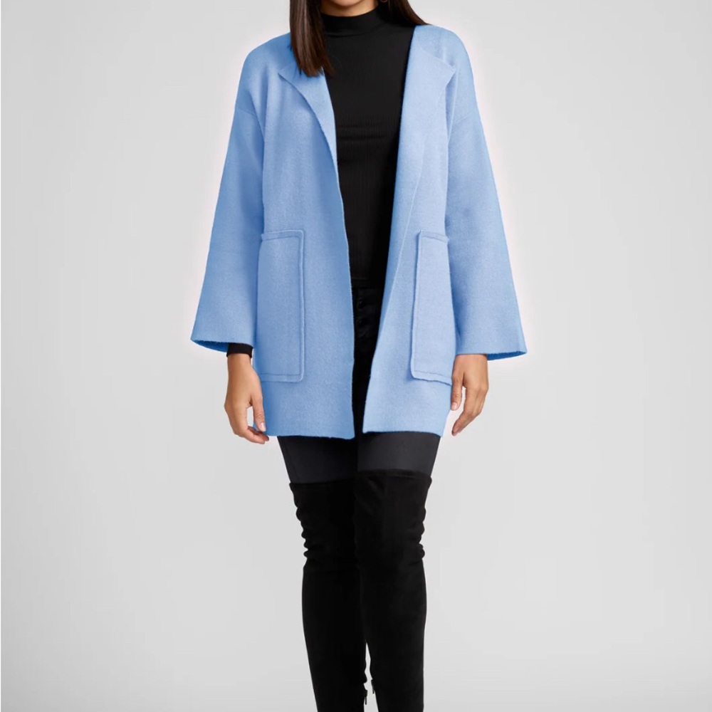 CALDWELL COLLECTION Sky Blue Erika Cardigan with Large Pockets